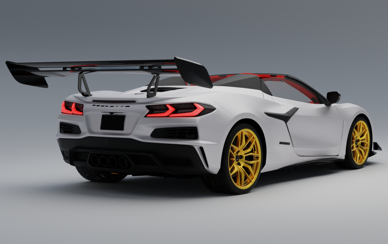 Corvette C8 Z06 Carbon Wing Render